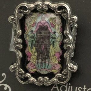 Disney The Little Mermaid Ursula Cameo Ring Adjustable Metal Ring Ariel NWT